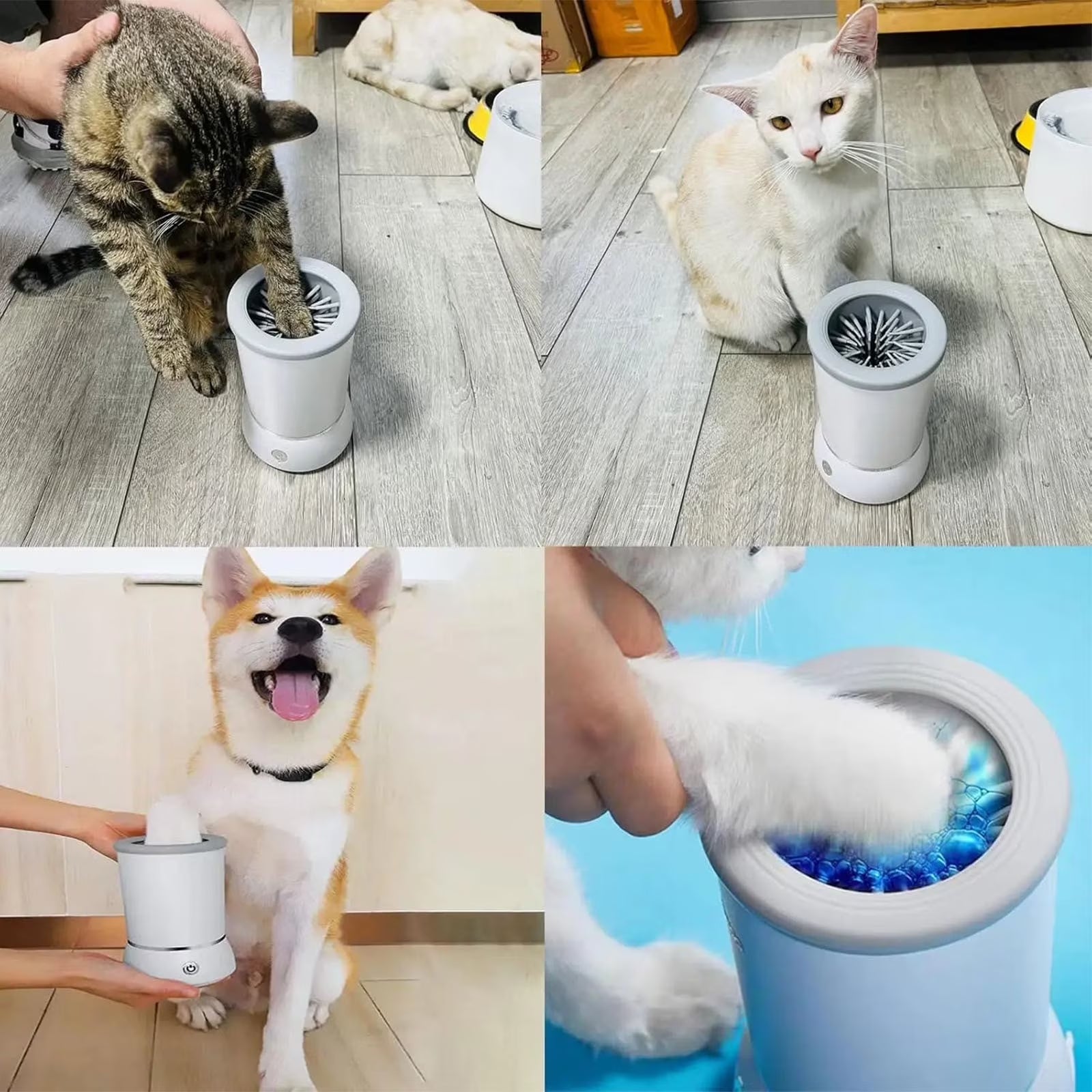 GWAAMB Pet Foot Washing Electric Foot Washing Machine for Home Dogs and Cats Paw Cleaner Non Wiping Automatic Foot Washing Machine